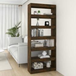 vidaXL Bibliotecă/Separator cameră, stejar afumat, 80x30x198 cm, PAL (813626) Biblioteca