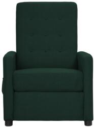 vidaXL Fotoliu de masaj, verde închis, material textil (338996)