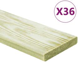 vidaXL Plăci de pardoseală 36 buc. 4, 32 m2 1 m, lemn masiv pin tratat (3107769)