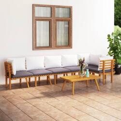 vidaXL Set mobilier de grădină cu perne, 7 piese, lemn masiv acacia (3087031) - vidaxl