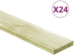 vidaXL Plăci de pardoseală 24 buc. 3, 48 m2 1 m, lemn masiv pin tratat (3107764)