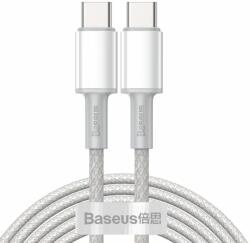 Baseus Cablu Type-C la Type-C Baseus Fast Charging White (100W, 5A, 2m) (CATGD-A02)