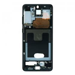 Samsung G985, G986 Galaxy S20+ 4G és 5G előlap (lcd) keret, fekete (gyári)