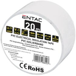 Entac Szigetelőszalag 0.13x50mm Fehér 20m (EIT-1350-20M-W)