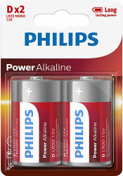 Philips Power Alkaline LR20/D elem - 2db
