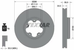 TEXTAR Disc frana TEXTAR PRO 93260603 (93260603)