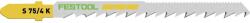 Festool Set panze de fierastrau pendular pentru taieri curbate, 75mm, 5 bucati, Festool S75/4K/5 (204265)