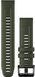 Garmin Curea Garmin QuickFit 22mm, silicon, verde închis, cataramă neagră (Fenix 7/6/5, Epix 2)