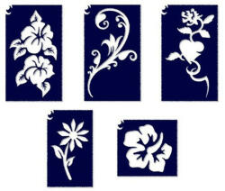 TyToo Body Art Virág 1 sablon szett 5db