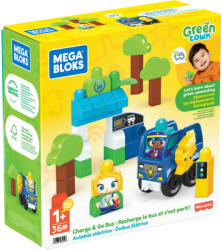 Mattel Mega Bloks Green Town Buszmegálló és töltőpont járművel (HDL07)