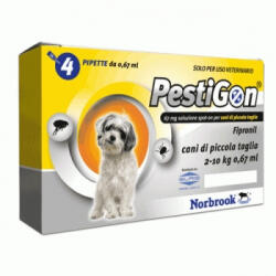  Antiparazitar caini Pestigon S (2-10 kg), 4 pipete