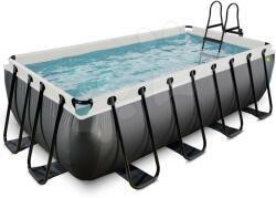 EXIT Toys Medence homokszűrős szivattyúval Black Leather pool Exit Toys acél szerkezet 400*200*100 cm fekete 6 évtől (ET30174220)