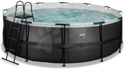 EXIT Toys Medence vízforgatóval Black Leather pool Exit Toys kerek acél medencekeret 427*122 cm fekete 6 évtől (ET30221420)