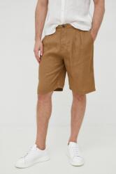 Sisley pantaloni scurti din in barbati, culoarea maro PPYY-SZM0PF_88X