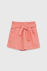 United Colors of Benetton pantaloni scurți de in pentru copii culoarea roz, neted PPYY-SZG035_38X