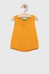 Benetton top din bumbac pentru copii culoarea portocaliu PPYY-TSG07R_22X