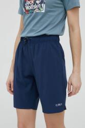 CMP pantaloni scurți outdoor femei, culoarea albastru marin, neted, medium waist PPYY-SZD141_59X