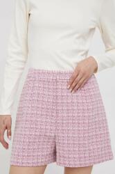 United Colors of Benetton pantaloni scurti femei, culoarea roz, modelator, high waist PPYY-SZD0R2_42X