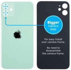 Apple iPhone 11 - Sticlă Carcasă Spate cu Orificiu Mărit pentru Cameră (Green), Green