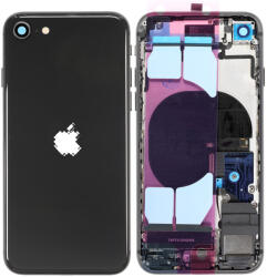 Apple iPhone SE (2nd Gen 2020) - Carcasă Spate cu Piese Mici (Black), Black