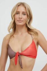 United Colors of Benetton bikini felső barna, enyhén merevített kosaras - barna XS - answear - 9 990 Ft