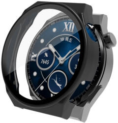 Husa din plastic cu sticla de protectie pentru Huawei Watch GT 3 Pro 46mm negru