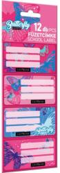  Lollipop - Pillangó/Butterfly Pink füzetcímke (12 db-os) (LI_2022_18992)