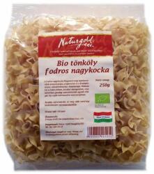 NaturGold Ökológiai tönköly tészta, fodros nagy kocka, fehér 250 g