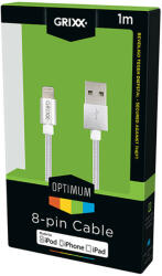 GRIXX OPTIMUM - USB A - Lightning Apple MFI Licență cablu nailon 1 m (GROIPCA8PINFW01)