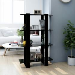 vidaXL Bibliotecă/Separator cameră, negru, 80x30x123, 5 cm (811575) Biblioteca