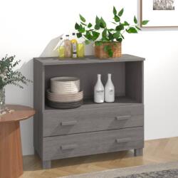 vidaXL Servantă „HAMAR, gri deschis, 85x35x80 cm, lemn masiv pin (340499) Comoda