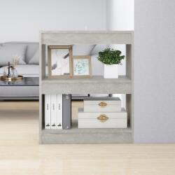 vidaXL Bibliotecă/Separator cameră, gri beton, 60x30x72 cm (811650) Biblioteca