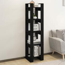 vidaXL Bibliotecă/Separator cameră negru 41x35x160 cm lemn masiv pin (813873) Biblioteca