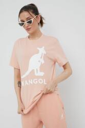 Kangol tricou din bumbac culoarea roz KLEU005. D-116 PPYY-TSD2RH_39X