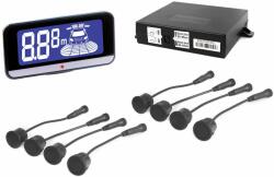 Steelmate Parkolóradar első-hátsó, kijelzővel Steelmate, 18mm, befúrható, fekete (PTS810V10B) (PTS810V10B) - autodvd