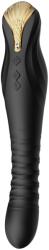 ZALO Vibrator King Thruster Bluetooth App Control Silicon Lichid Negru Vibrator