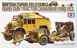 TAMIYA British 25 Pndr. Field Gun & Quad Gun Tractor 1: 35 makett harcjármű (300035044) (300035044)