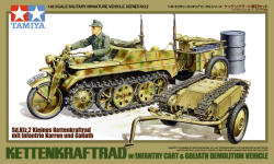 TAMIYA Kettenkraftrad with Infantry Cart & Goliath Vehicle 1: 48 makett harcjármű (300032502) (300032502)