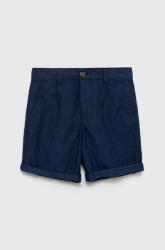 United Colors of Benetton pantaloni scurți din amestec de in pentru copii culoarea albastru marin, PPYY-SZB053_59X