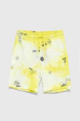 United Colors of Benetton pantaloni scurți din bumbac pentru copii culoarea galben, PPYY-SZB04J_11X