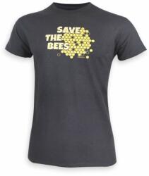 Dressa Save The Bees méhecskés biopamut férfi póló - sötétszürke