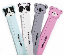 DERFORM Állatos vonalzó, 15cm, 3 féle változat (koala, panda, maci), Kidea, 1 db (DFM-LF15CMKAD)