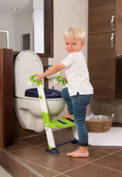 KidsKit WC fellépő lépcső, bili és szűkítő, 3 az 1-ben, kék-fehér-zöld (600060255)