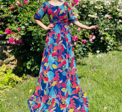 Ie traditionala Rochie eleganta cu motive florale Florinela 7