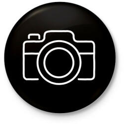 printfashion fényképezőgép - Kitűző, hűtőmágnes - Fekete (7287994)