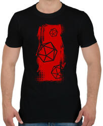 printfashion Trash polka D20 (piros) - Férfi póló - Fekete (7276658)