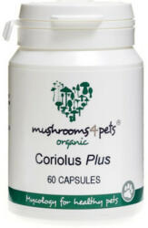 Mushrooms 4 Pets Coriolus Plus immunerősítő gomba kapszula kutyáknak és macskáknak (400 mg) 60 db