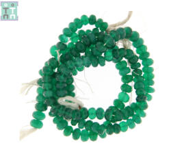  Onix Verde Margele Pietre Semipretioase Disc Fatetat - 4-7 x 6-10 mm