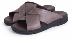 Vlnka Papuci din piele pentru bărbați Filip - maro mărimi încălțăminte adulți 45 (15-00383-45)