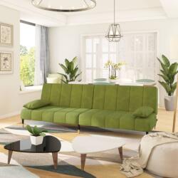 vidaXL Canapea extensibilă cu 2 locuri, verde deschis, catifea (337574) Canapea